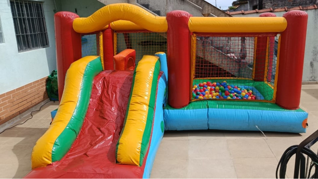Parquinho 3 em 1 para aluguel em festa infantil na Zona Leste de São Paulo - Luck Kids (opção 6)
