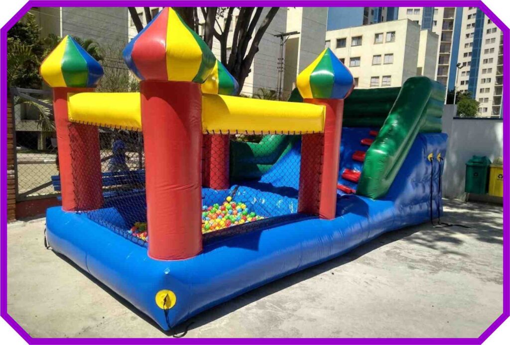 Tobogã com Piscina de Bolinhas para aluguel em festa infantil na Zona Leste de São Paulo - Luck Kids