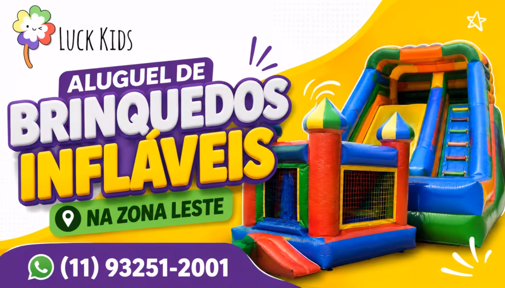 Aluguel de Brinquedos Infláveis na Zona Leste de SP l Luck Kids
