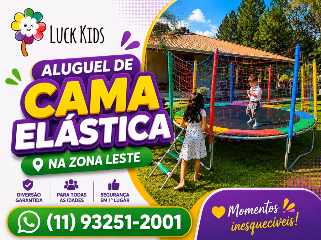 Aluguel de Cama Elástica na Zona Leste de SP l Luck Kids